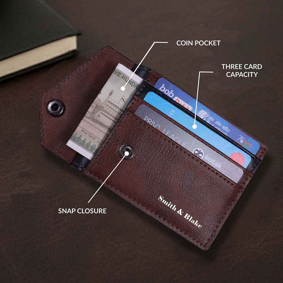 Smith & Blake PROSPERO Card Holder Wallet Brown
