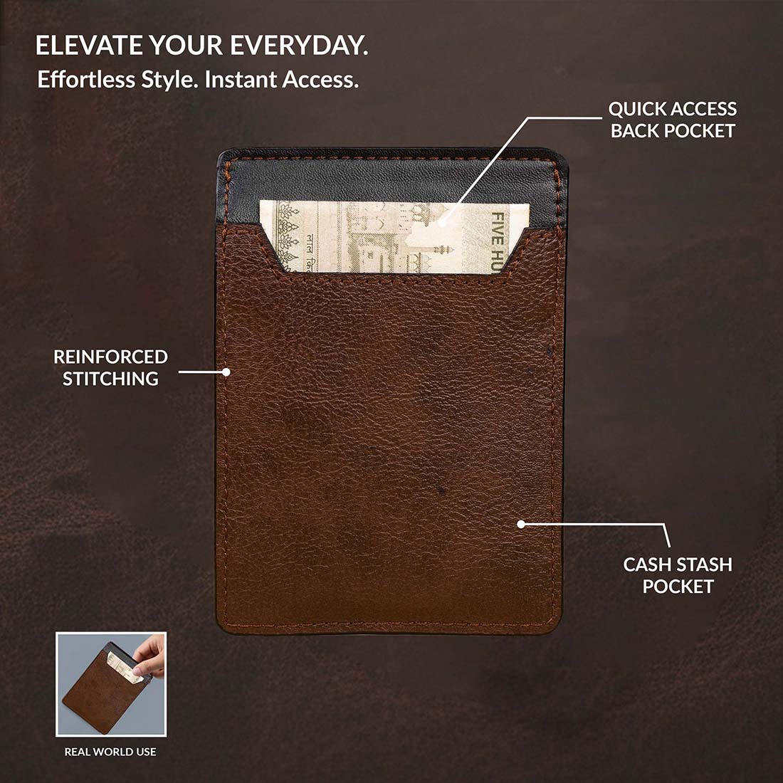 Smith & Blake PROSPERO Card Holder Wallet Brown