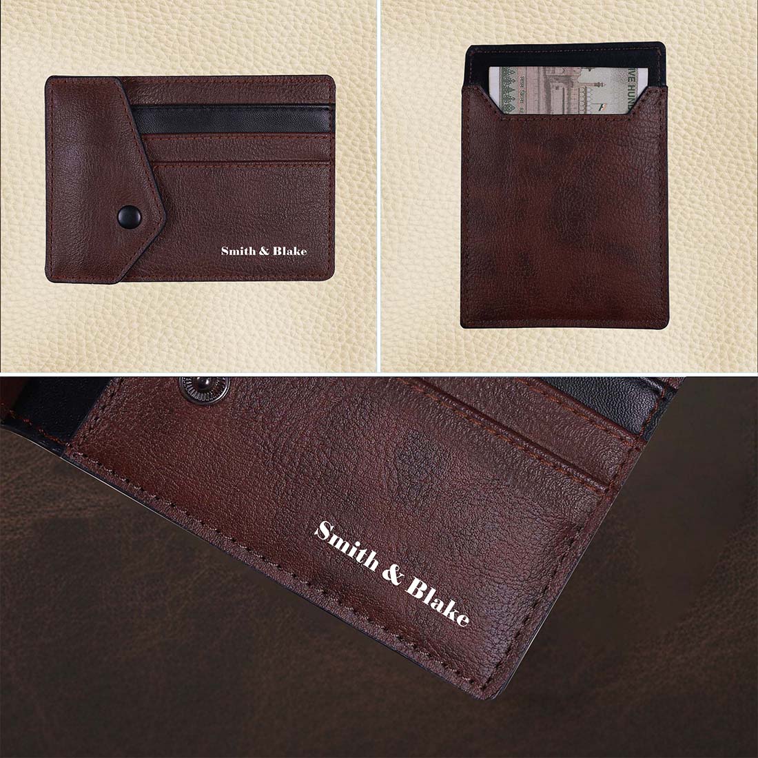 Smith & Blake PROSPERO Card Holder Wallet Brown