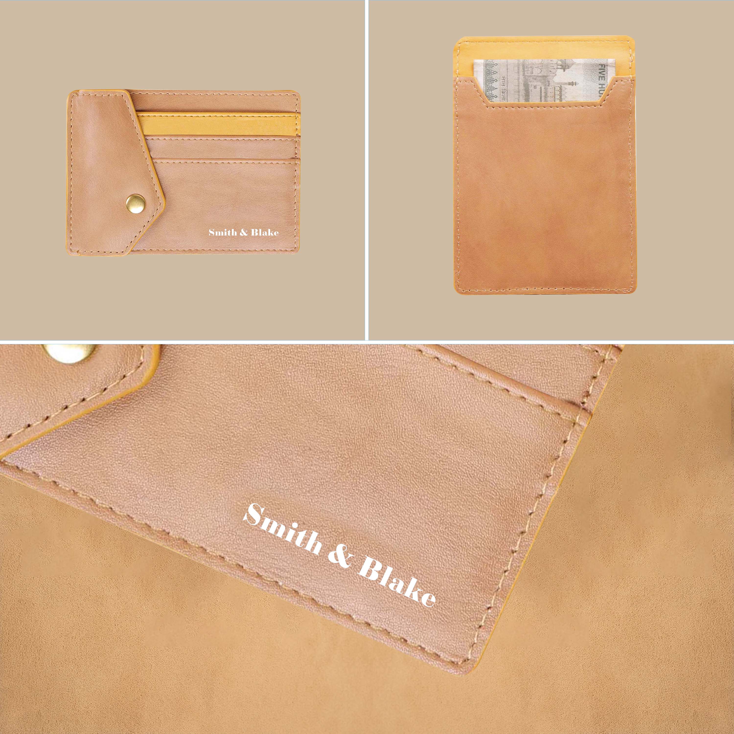 Smith & Blake PROSPERO Card Holder Wallet Beige