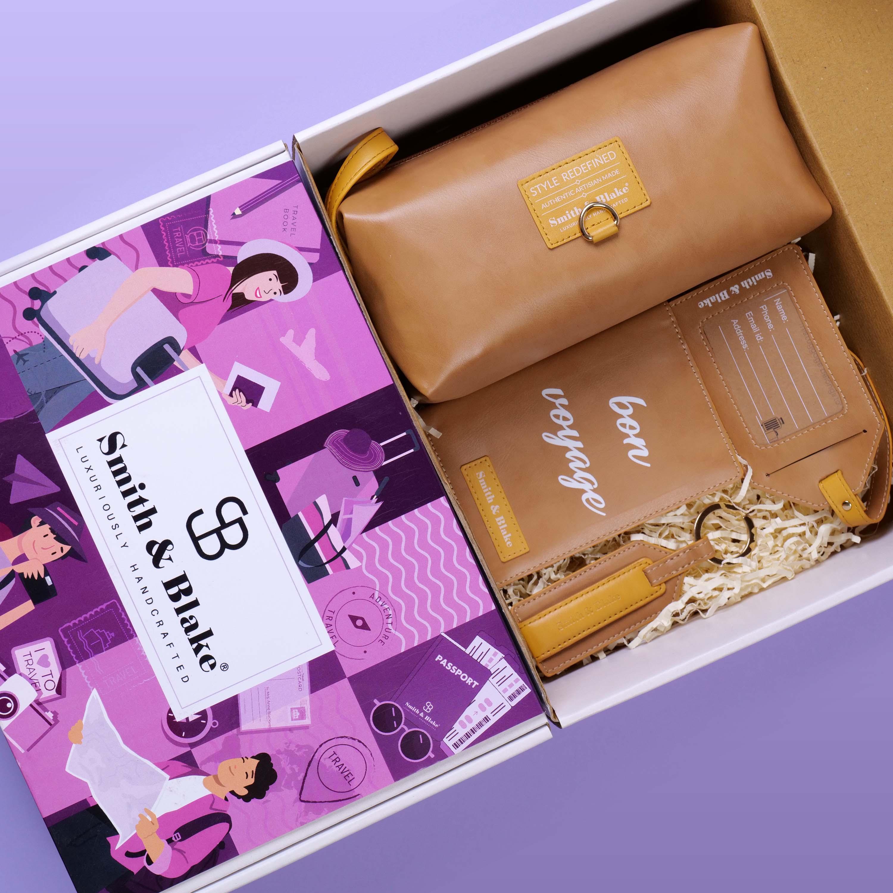 Smith & Blake HAPPY TRAVELS GIFT SET Beige