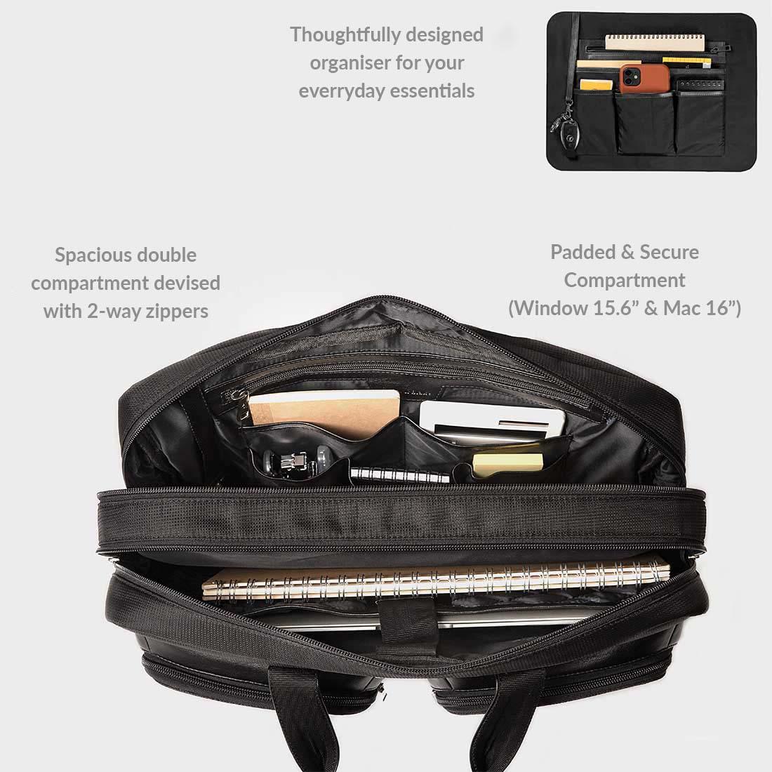 Smith & Blake ALASKA Messenger Bag Double Compartment