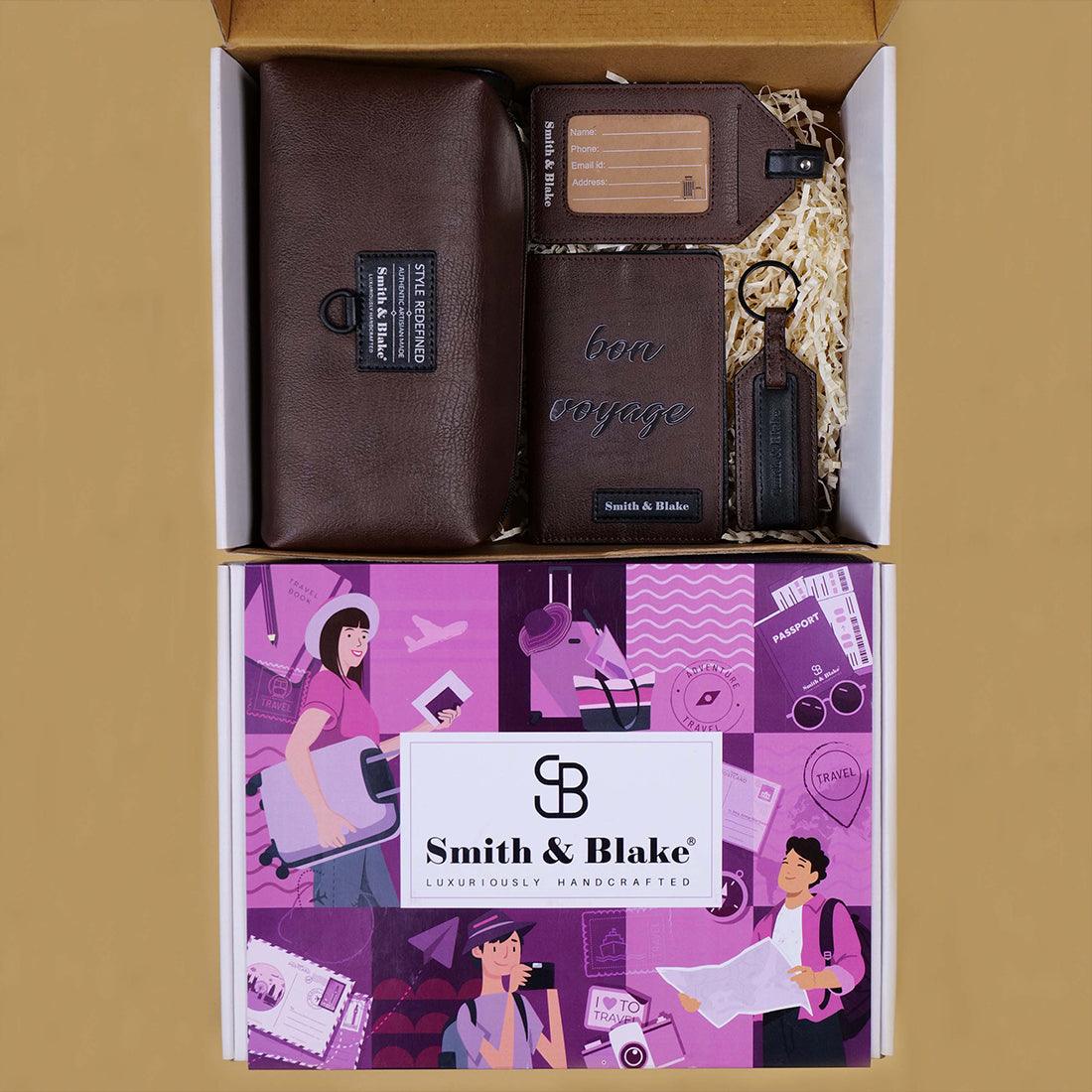 HAPPY TRAVELS GIFT SET Brown