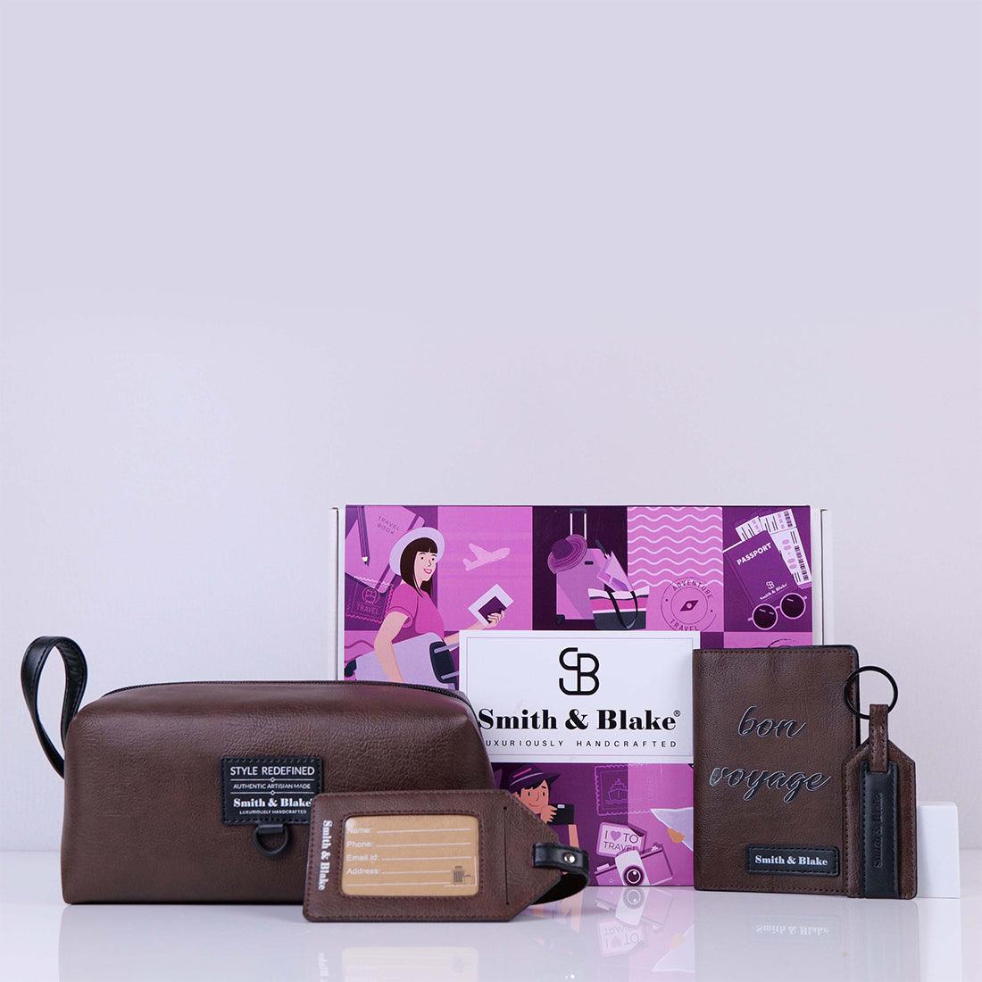 HAPPY TRAVELS GIFT SET Brown