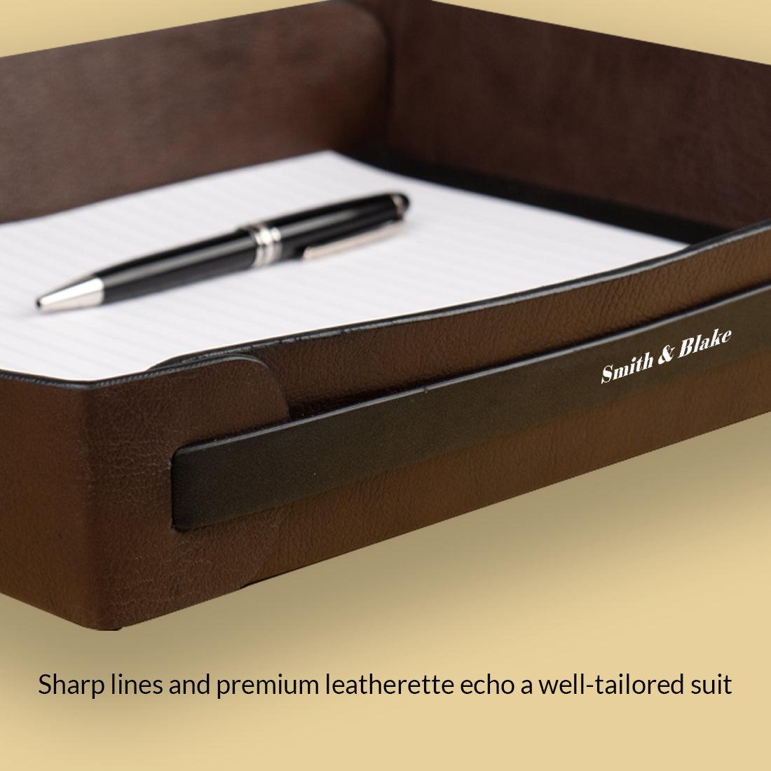 Smith & Blake DAPPER A4 Paper Tray Brown