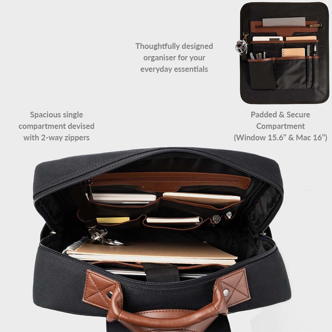 Smith & Blake ELLIOT Laptop Backpack Black