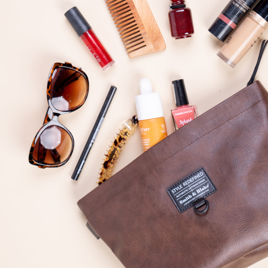 Smith & Blake TUCKER Organiser Pouch Brown