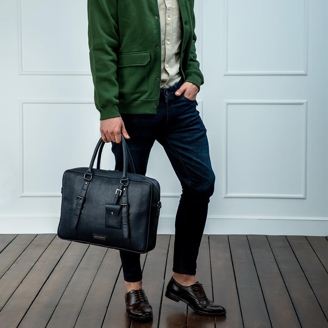 Smith & Blake MOCHA BLUE Messenger Bag