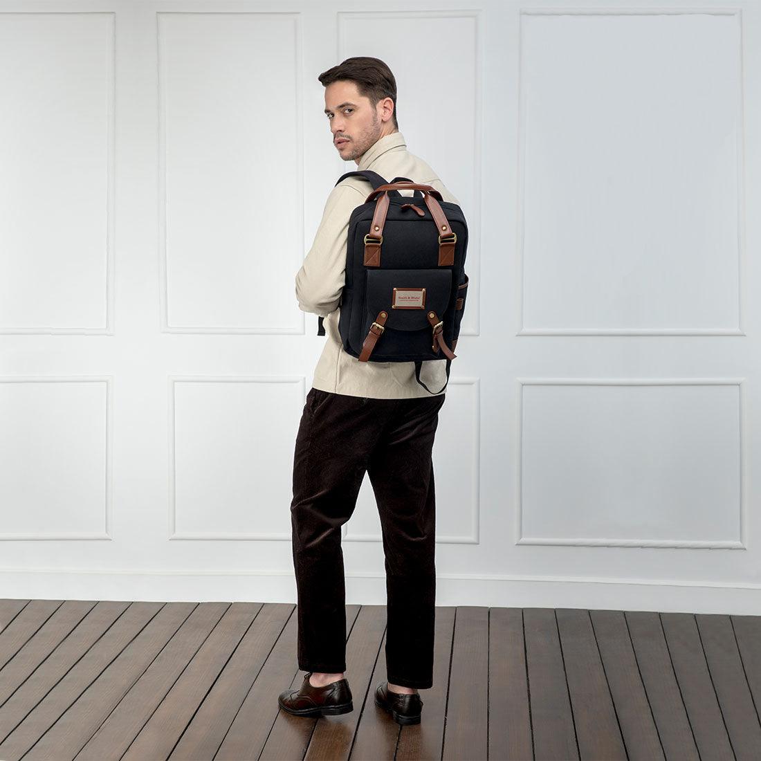 Smith & Blake SKY BLACK Laptop Backpack