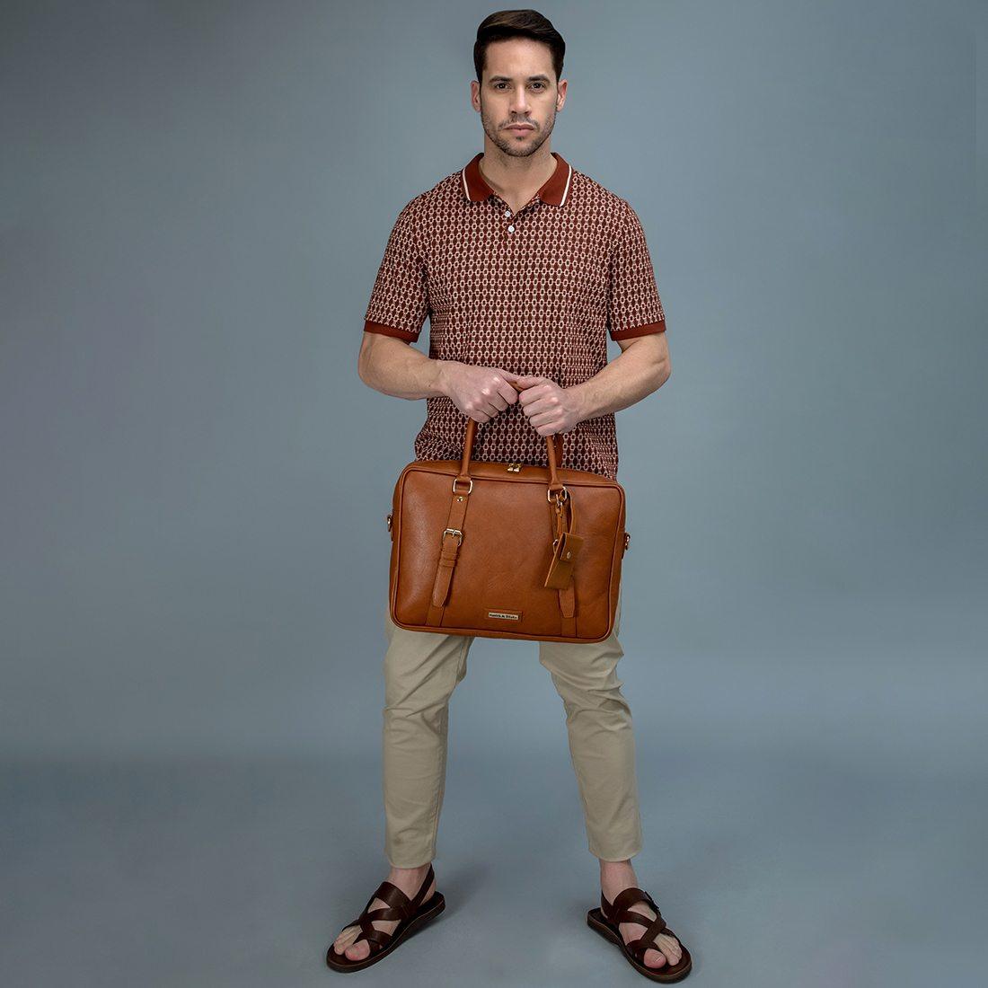 Smith & Blake MOCHA TAN Messenger Bag