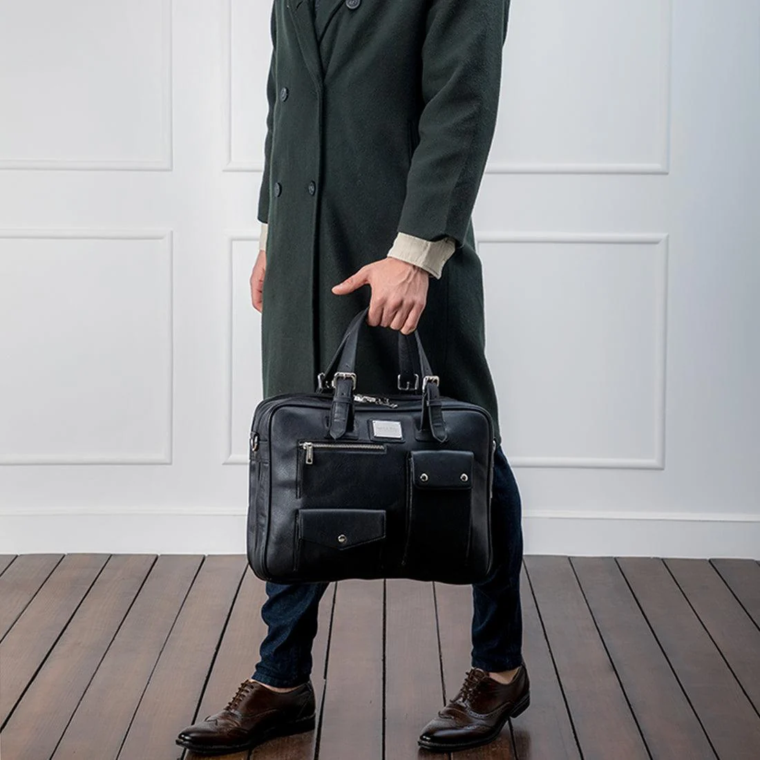 Smith & Blake MANHATTAN Messenger Bag Double Compartment