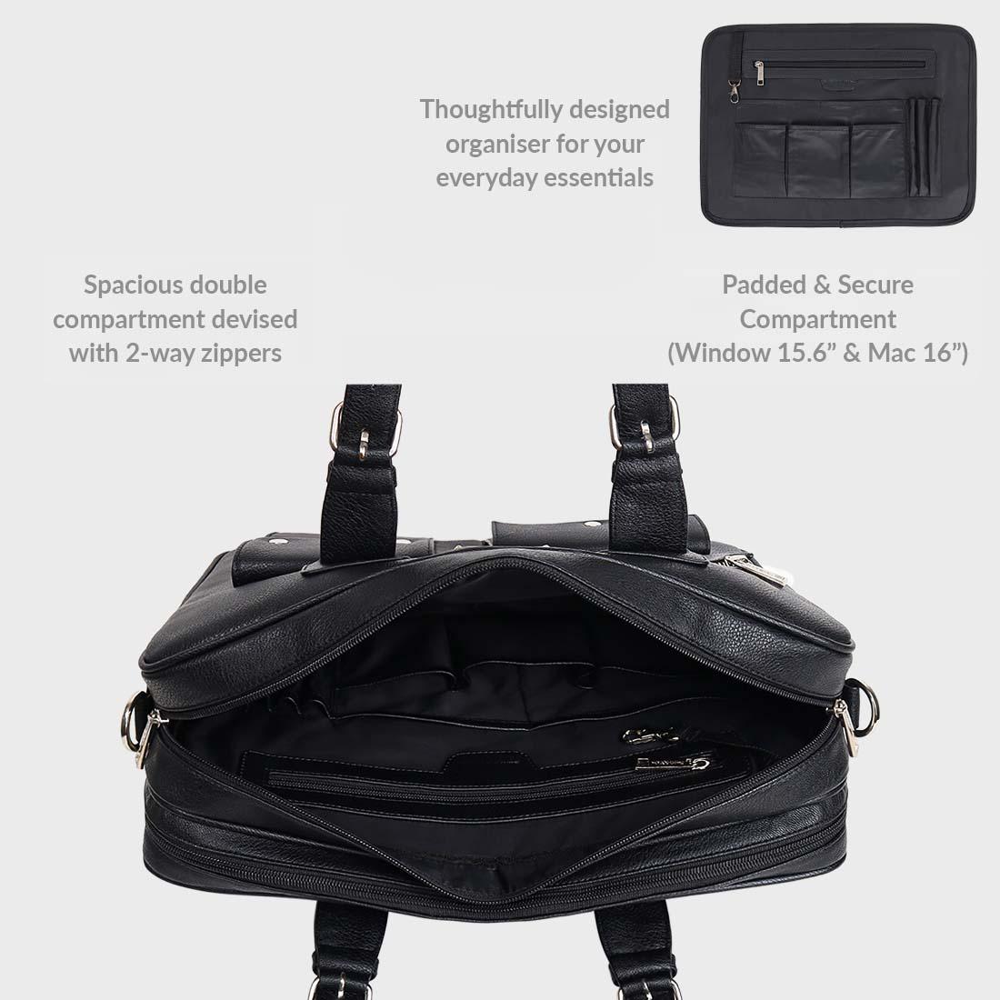 Smith & Blake MANHATTAN Messenger Bag Double Compartment