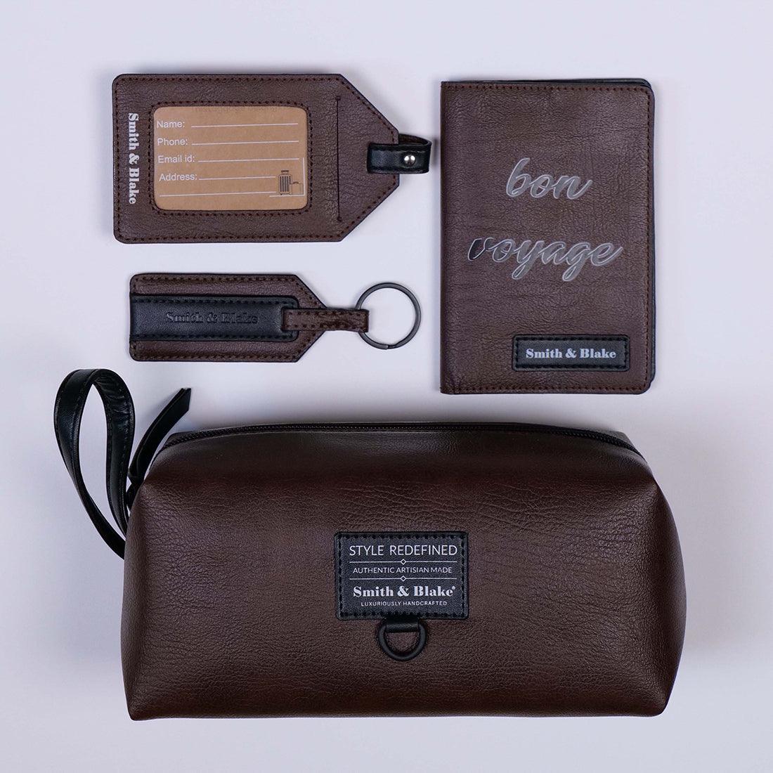 Smith & Blake HAPPY TRAVELS GIFT SET Brown