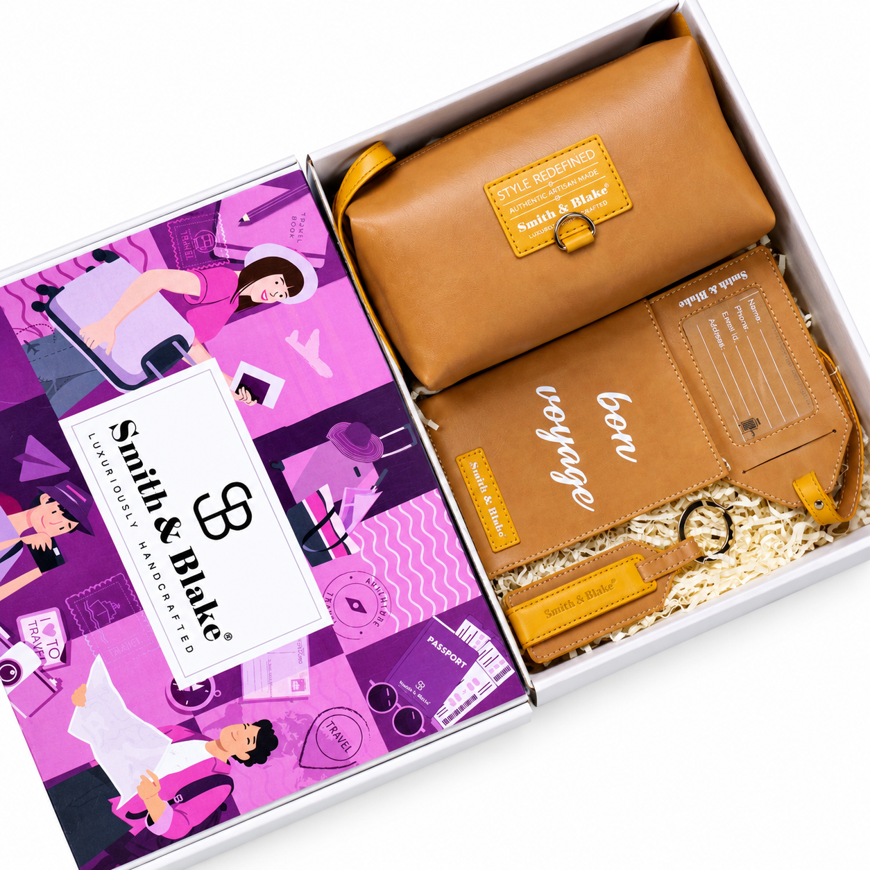 Smith & Blake HAPPY TRAVELS GIFT SET Beige