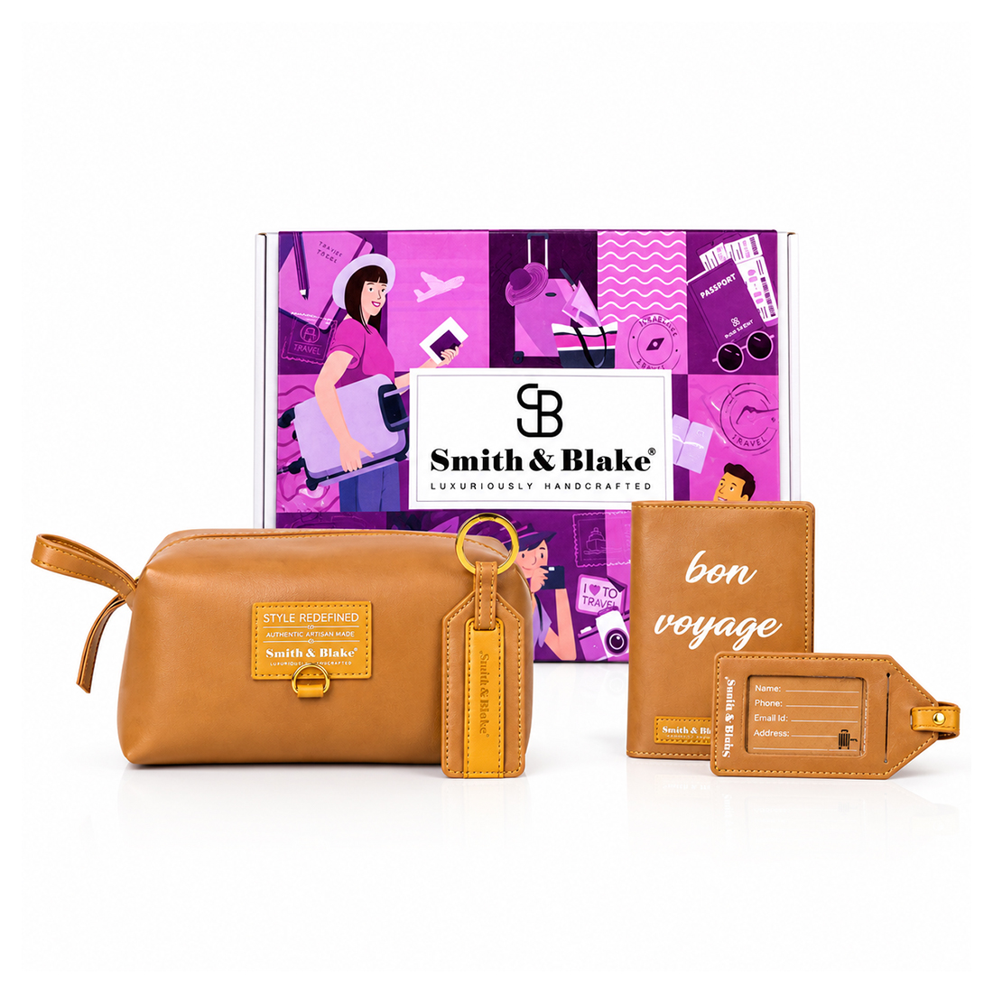 Smith & Blake HAPPY TRAVELS GIFT SET Beige